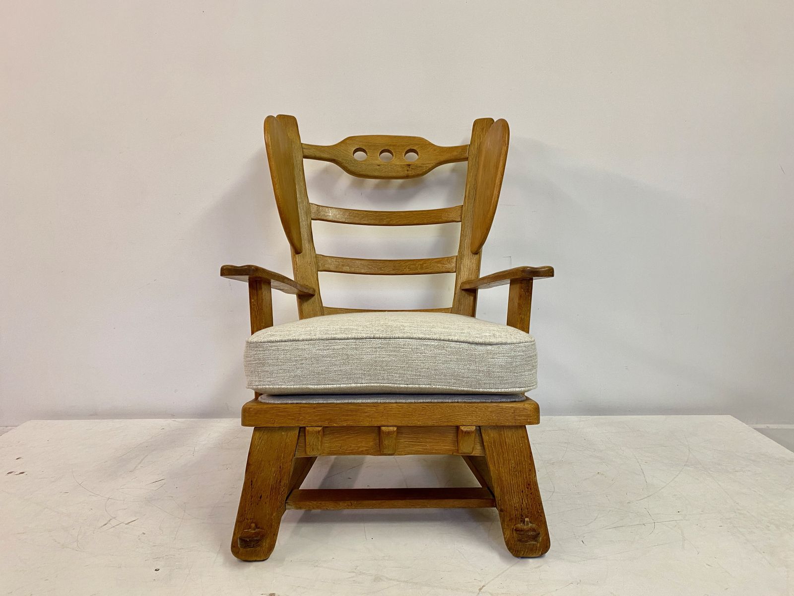 1960s Dutch Oak Brutalist Armchair photo furniture