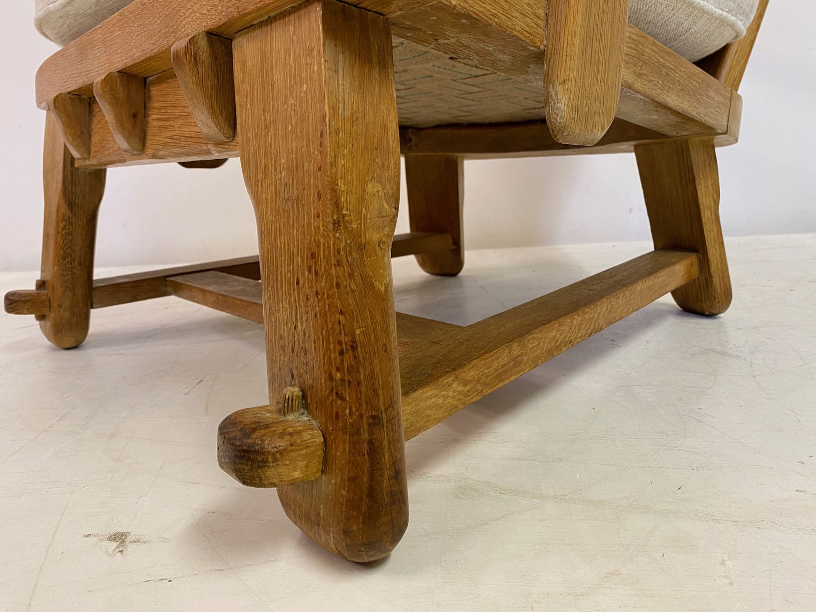 1960s Dutch Oak Brutalist Armchair photo 1895.0