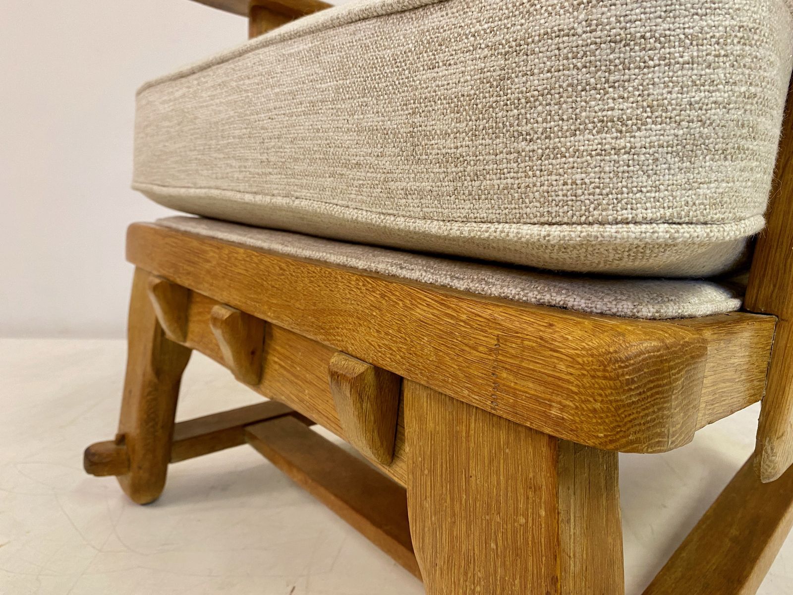 1895.0 1960s Dutch Oak Brutalist Armchair photo