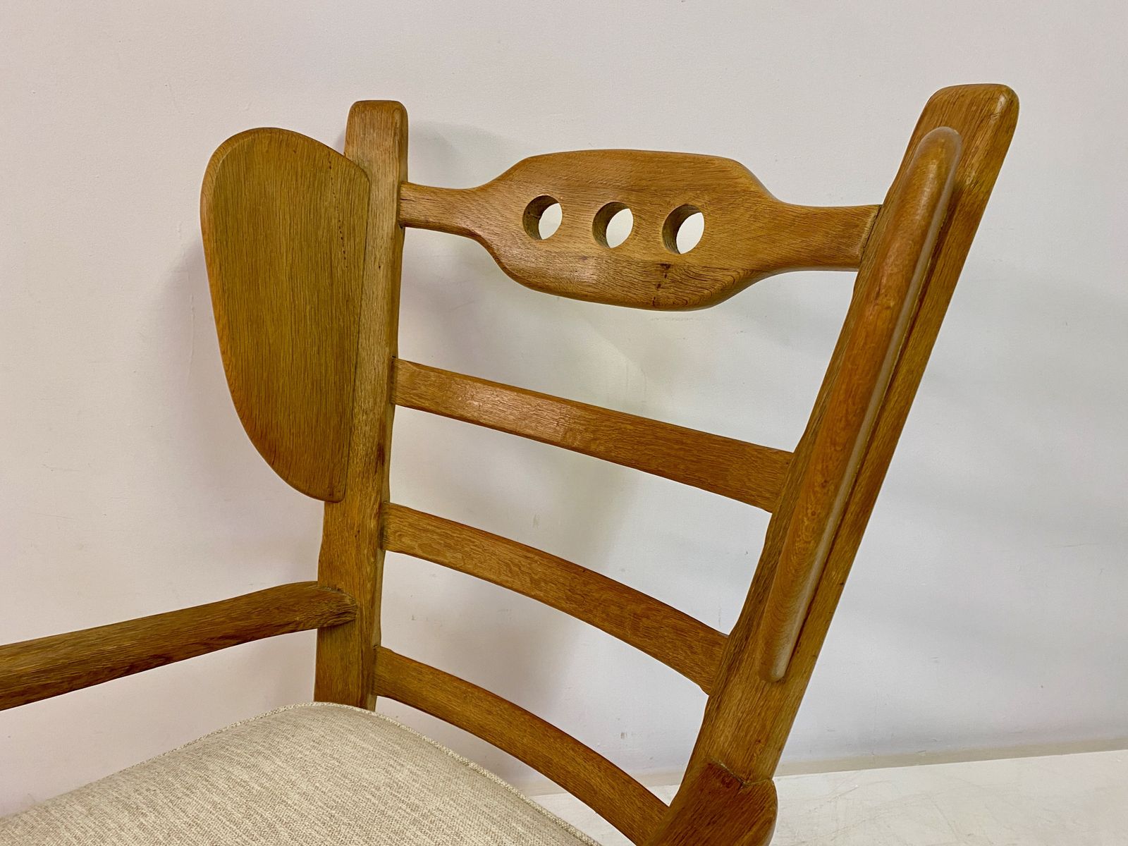 photo buy 1960s Dutch Oak Brutalist Armchair