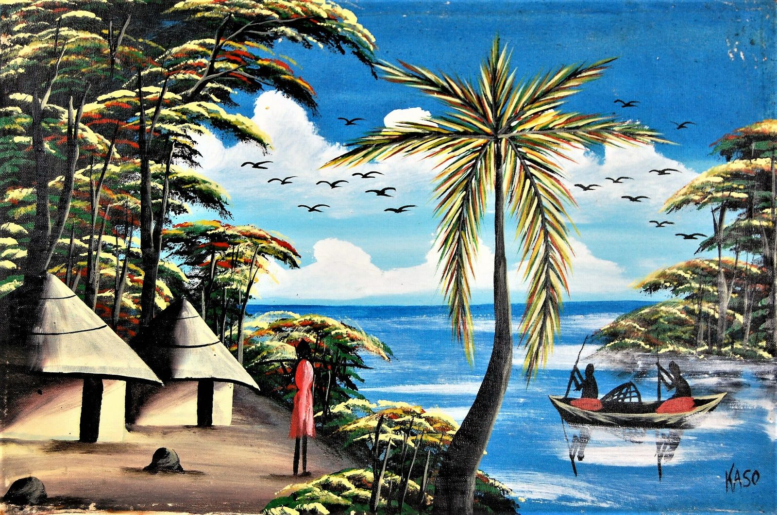 At Fishing Wonderful Painting By Kaso photo vintage