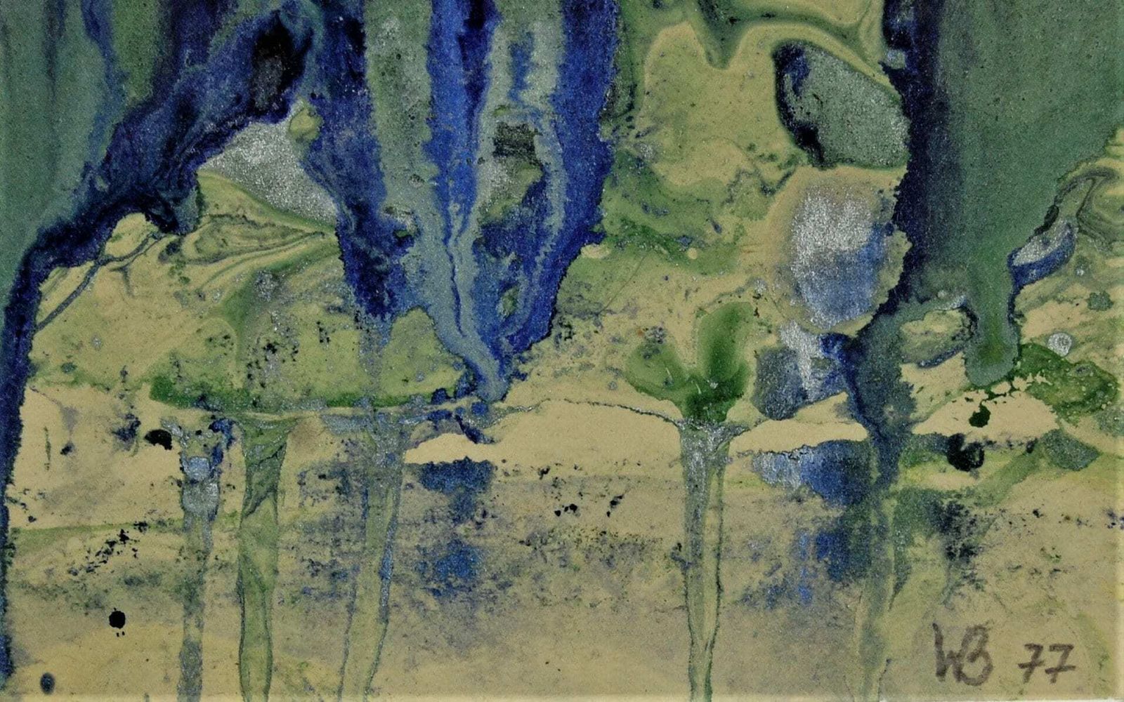 Escape, A Small Abstract Painting Made In 1977 By Wb photo 173.0