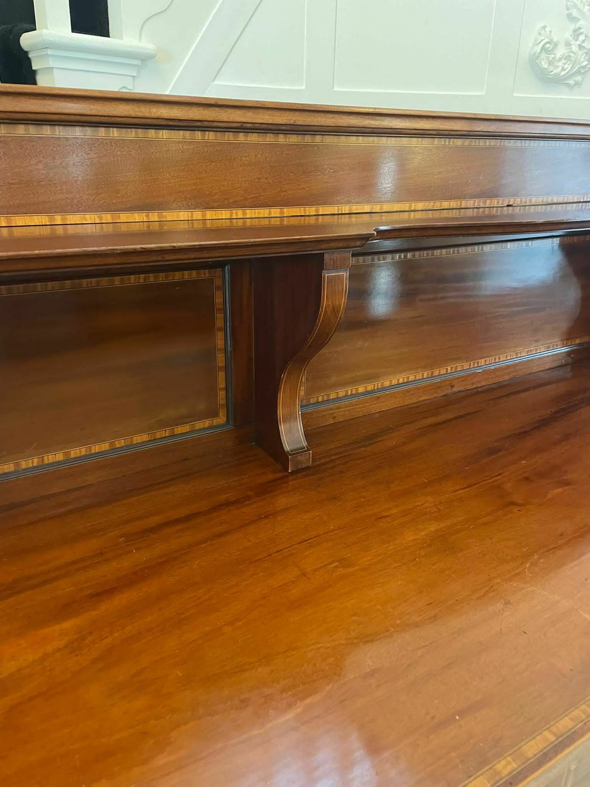 Superb Quality Large Antique Mahogany Inlaid Sideboard photo buy