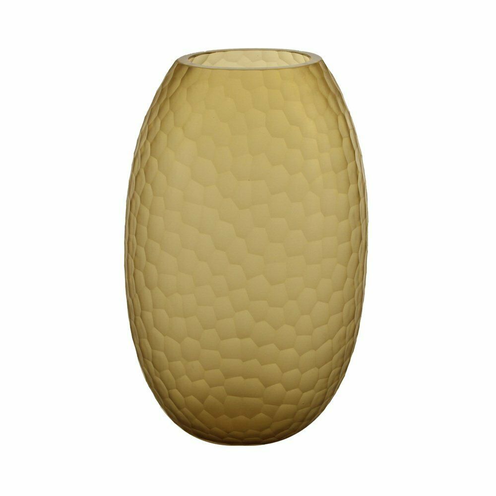Italian Murano Glass Vase In Amber Color