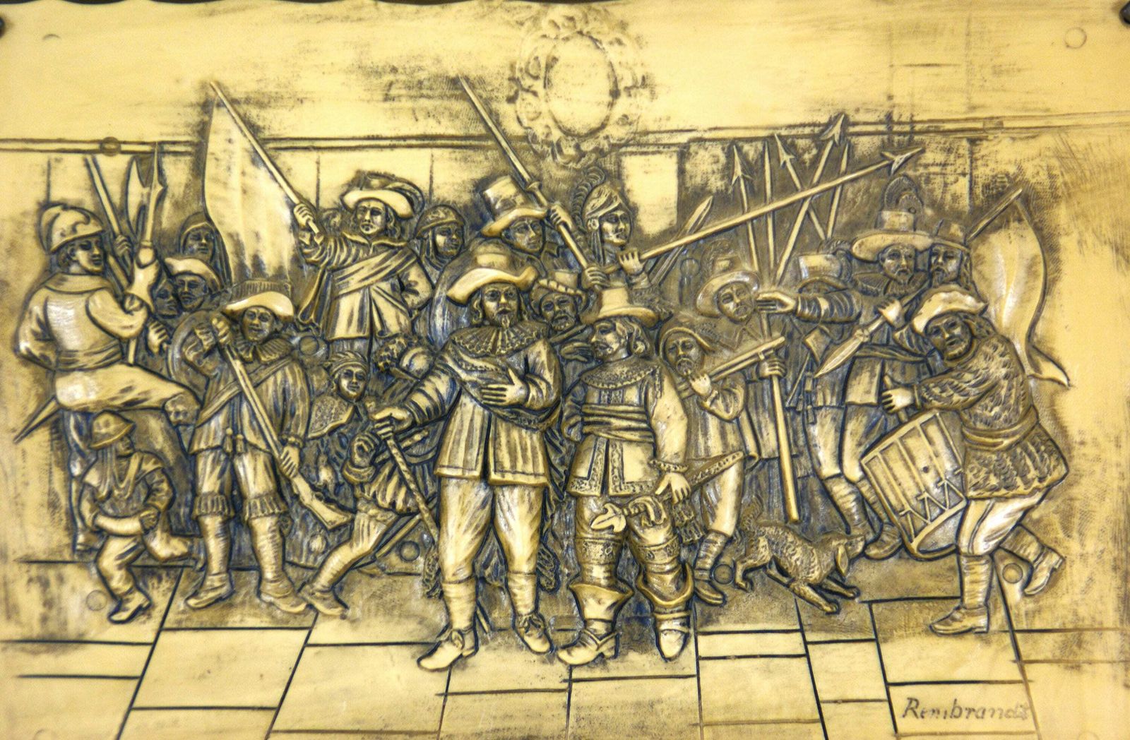 Mural Night Watch By Rembrandt Kop. Müller