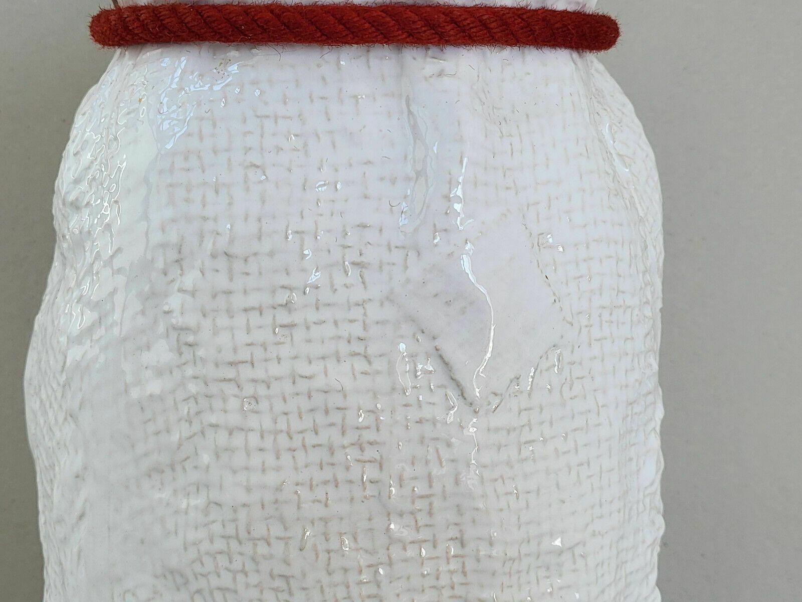 Vintage Vase 1960 Bay Keramik Giant Jute Bag West Germany Ceramic 60s 1960s photo vinterior