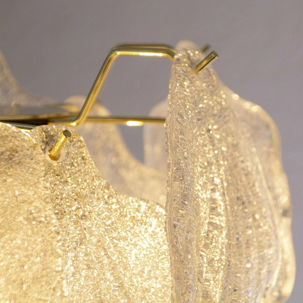 Suspension With Leaves In Murano Glass, Italy, 90s photo vintage
