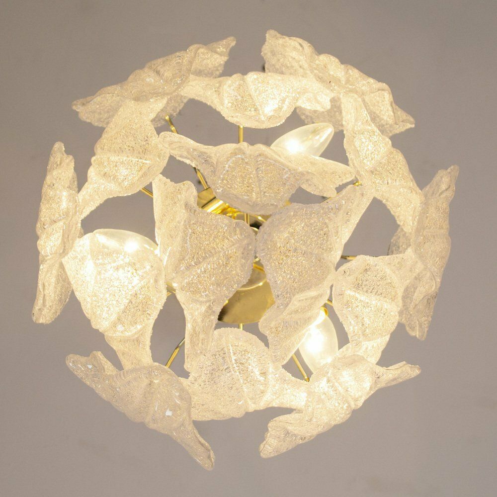 photo furniture Suspension With Leaves In Murano Glass, Italy, 90s