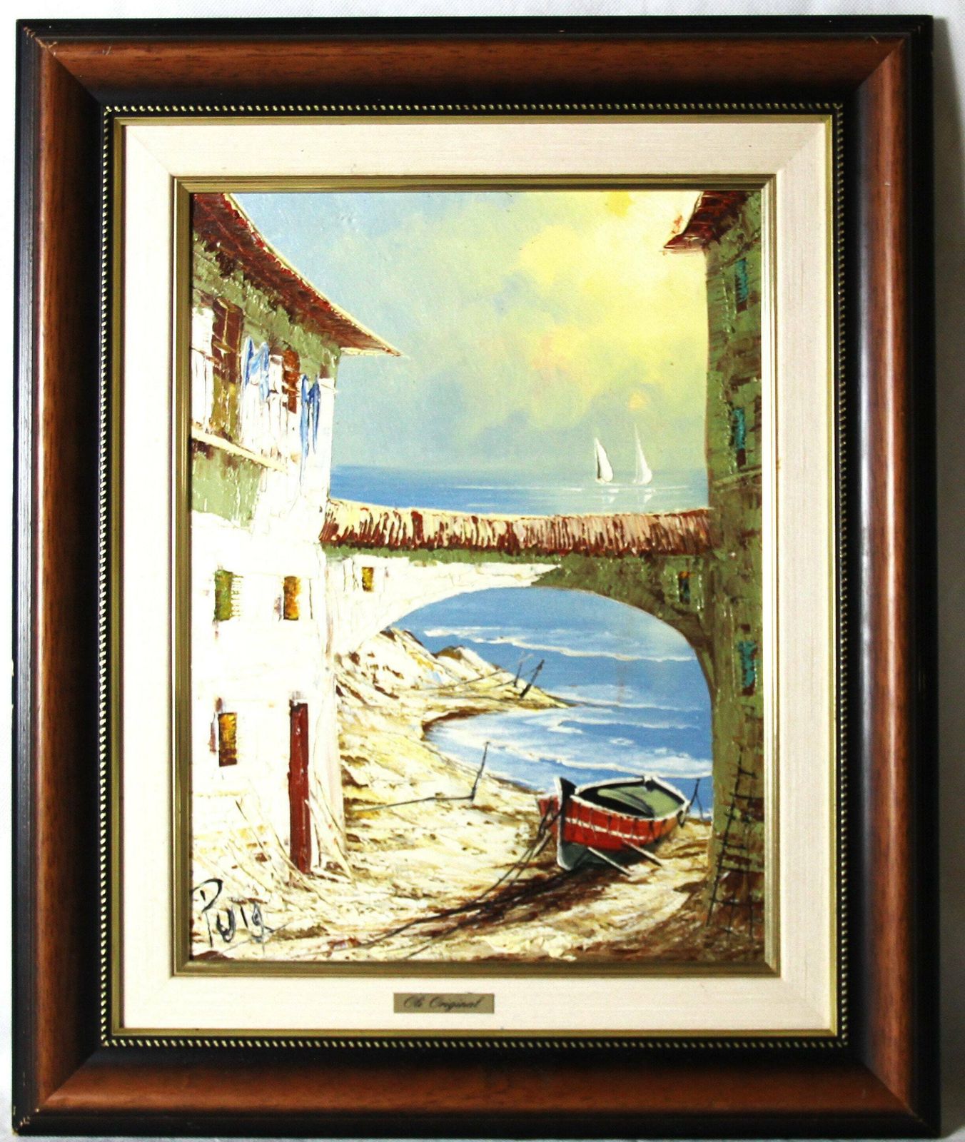 The Beach Of The Spanish Village By Puig photo vintage