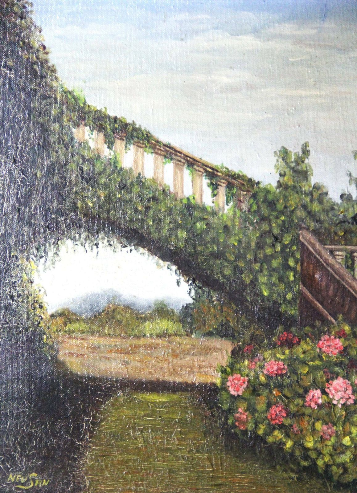 The Flowered Bridge In The Garden By Neu San photo buy