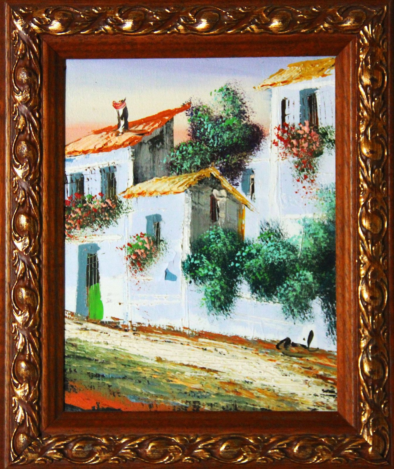 Painting A Street In A Typical Spanish Village. photo 194.0
