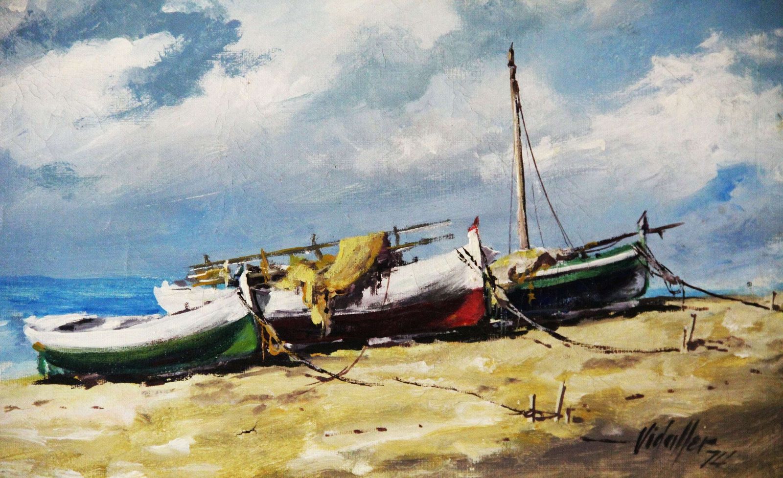 Fishing Boats On A Beach In Spain photo for sale