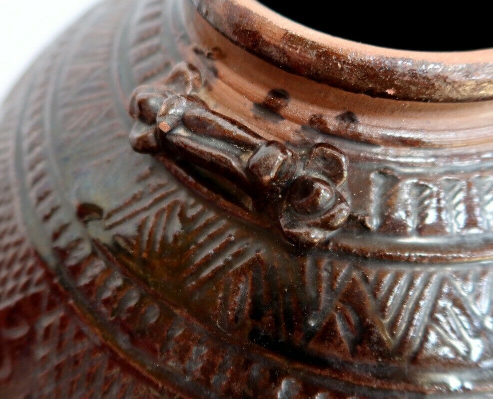photo buy Important Bellied Vase In Glazed Terracotta – 1900
