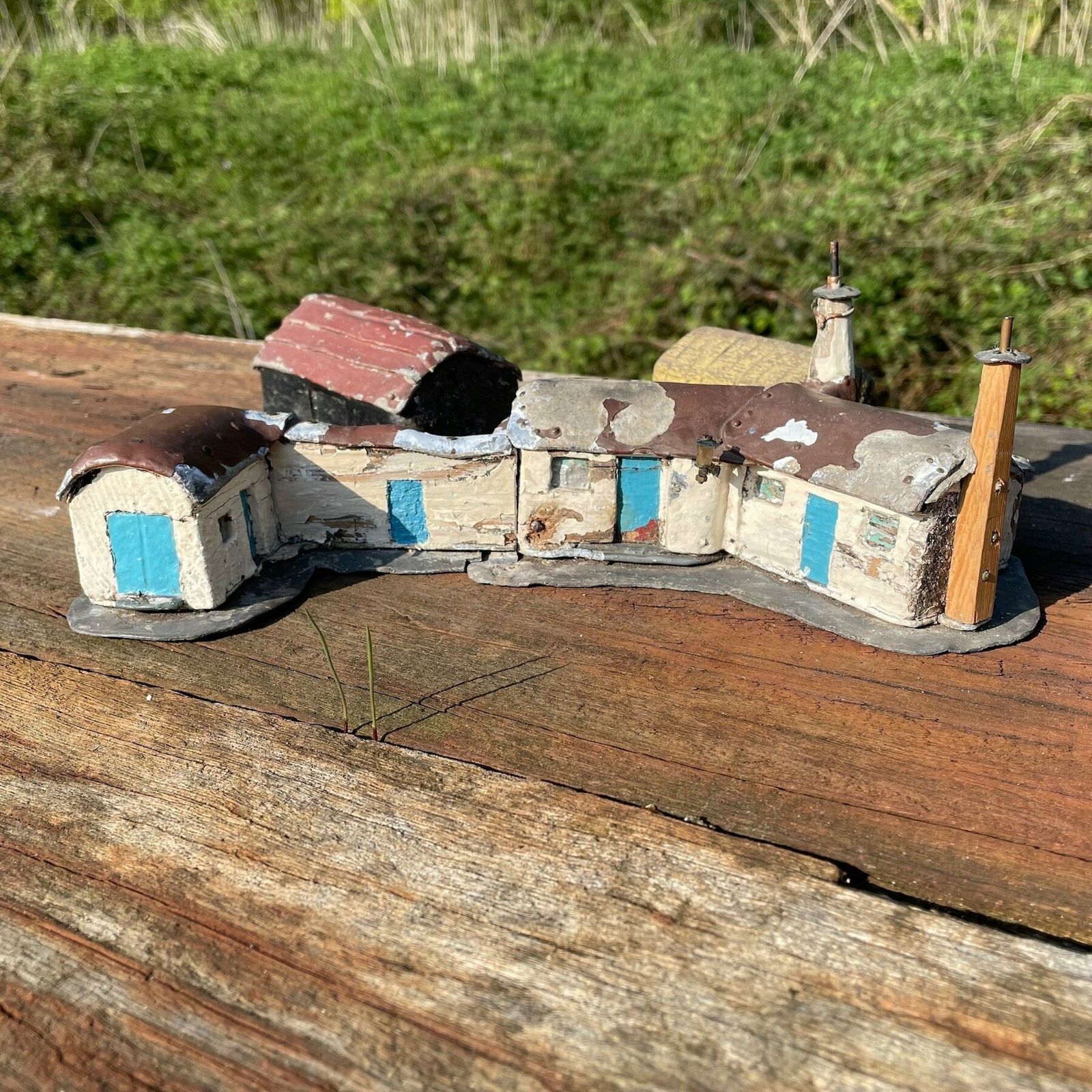 Mid Century Folk Art Farm, 1930s photo vintage