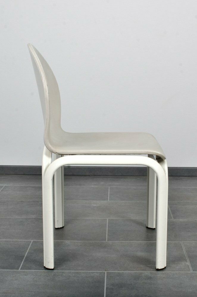 photo for sale Orsay Dining Set In Leather By Gae Aulenti For Knoll 1970s Set Of 7