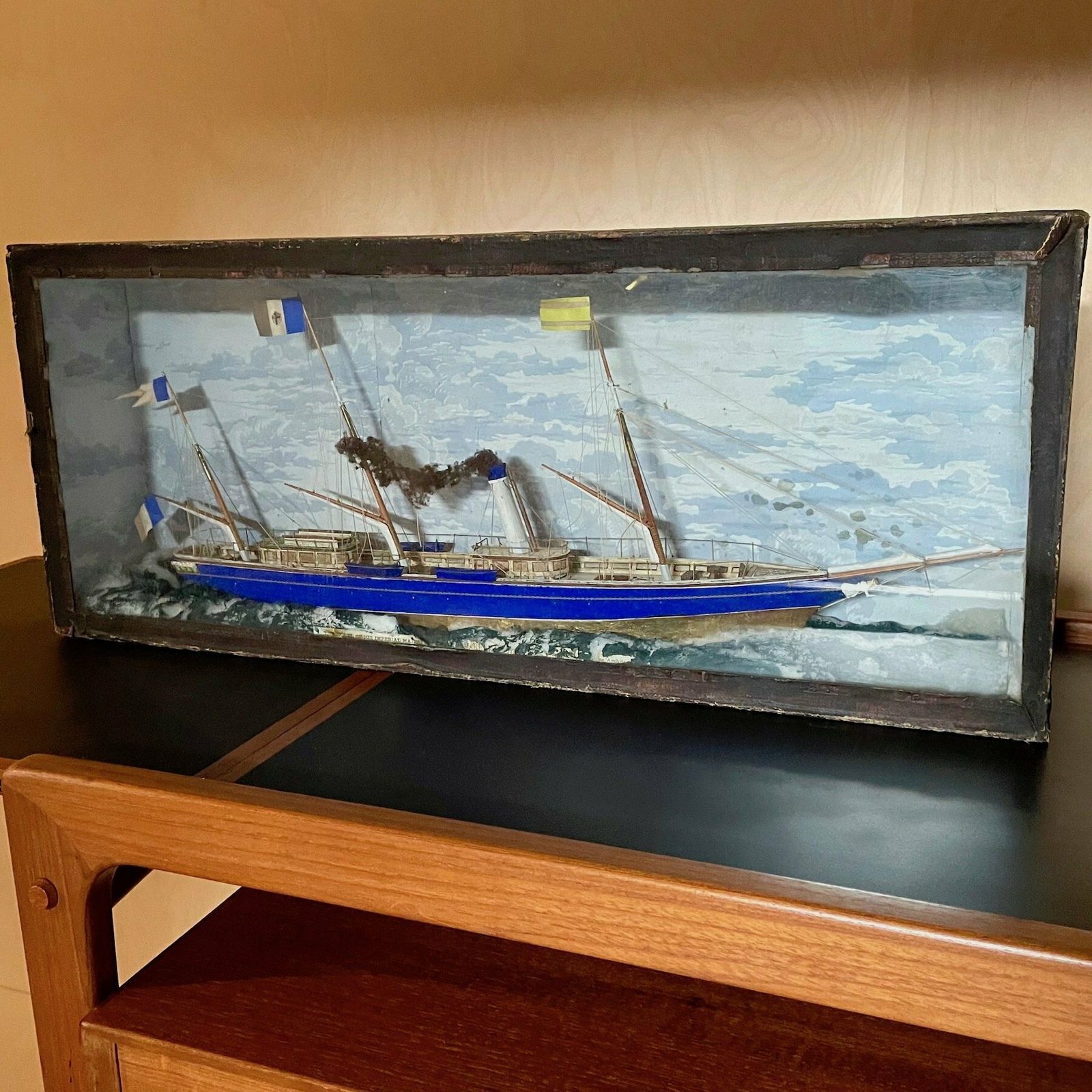 A Diorama Model Of An Imperial Yacht photo vintage