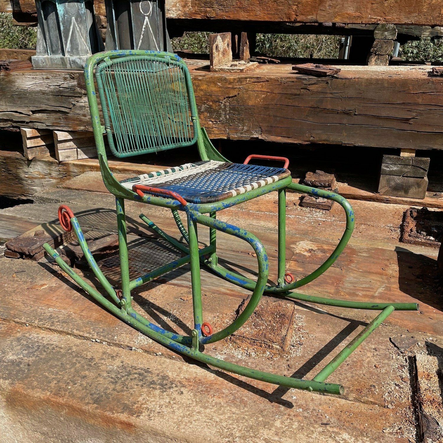 Mid Century Folk Art Rocker, Mid 20th Century