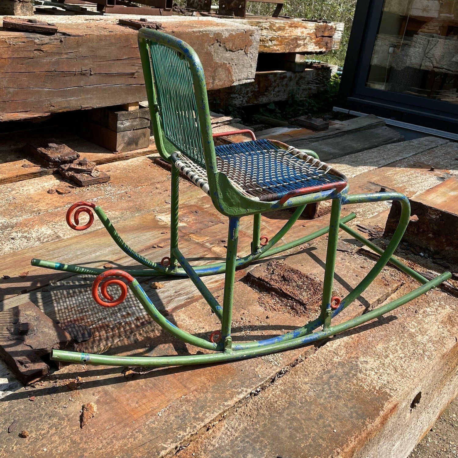 Mid Century Folk Art Rocker, Mid 20th Century photo Furniture