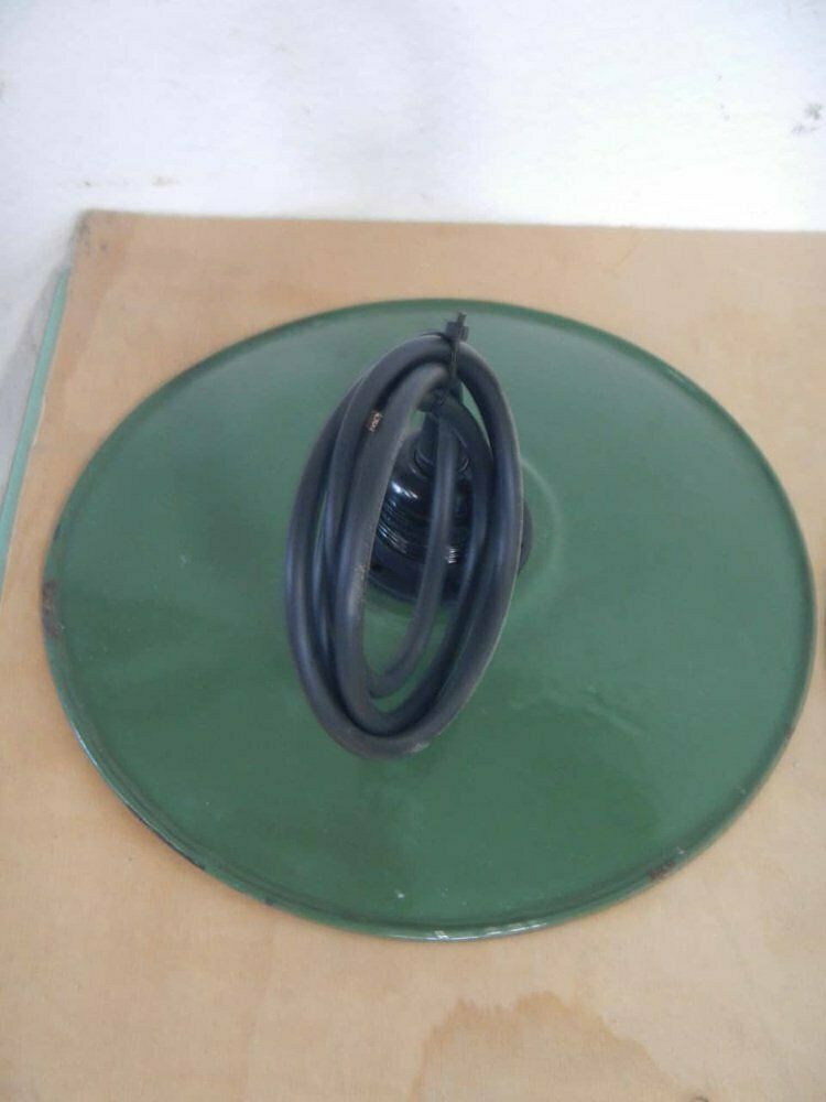 Vintage Green Metal Lamps, 1970s, Set Of 2 photo Lighting