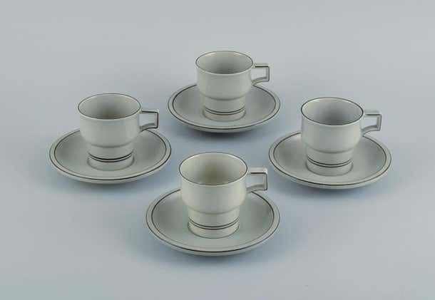 Jens Harald Quistgaard Bing And Grøndahl Colombia Four Coffee Cups With Saucers photo furniture