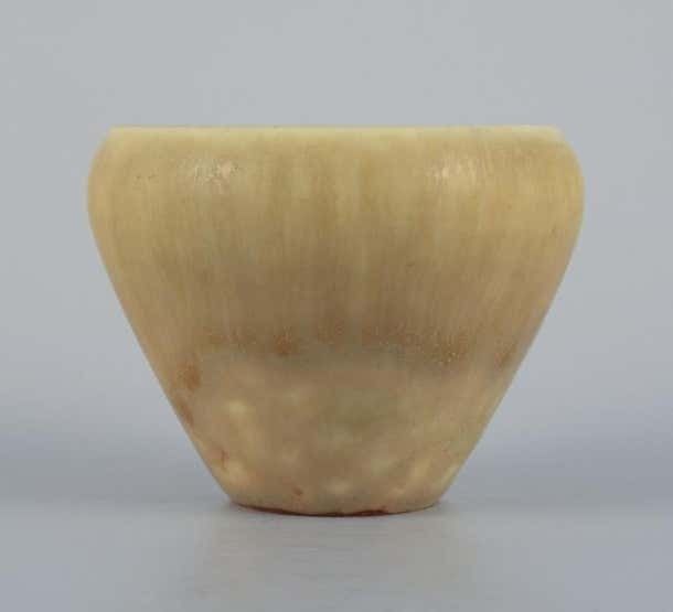 Carl Harry Stålhane For Rörstrand  Ceramic Vase With Hare Fur Glaze Mid 20th C photo furniture