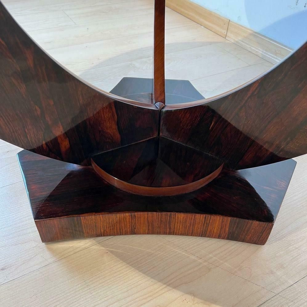 photo for sale Art Deco Round Side Table, Rosewood Veneer, France Circa 1930
