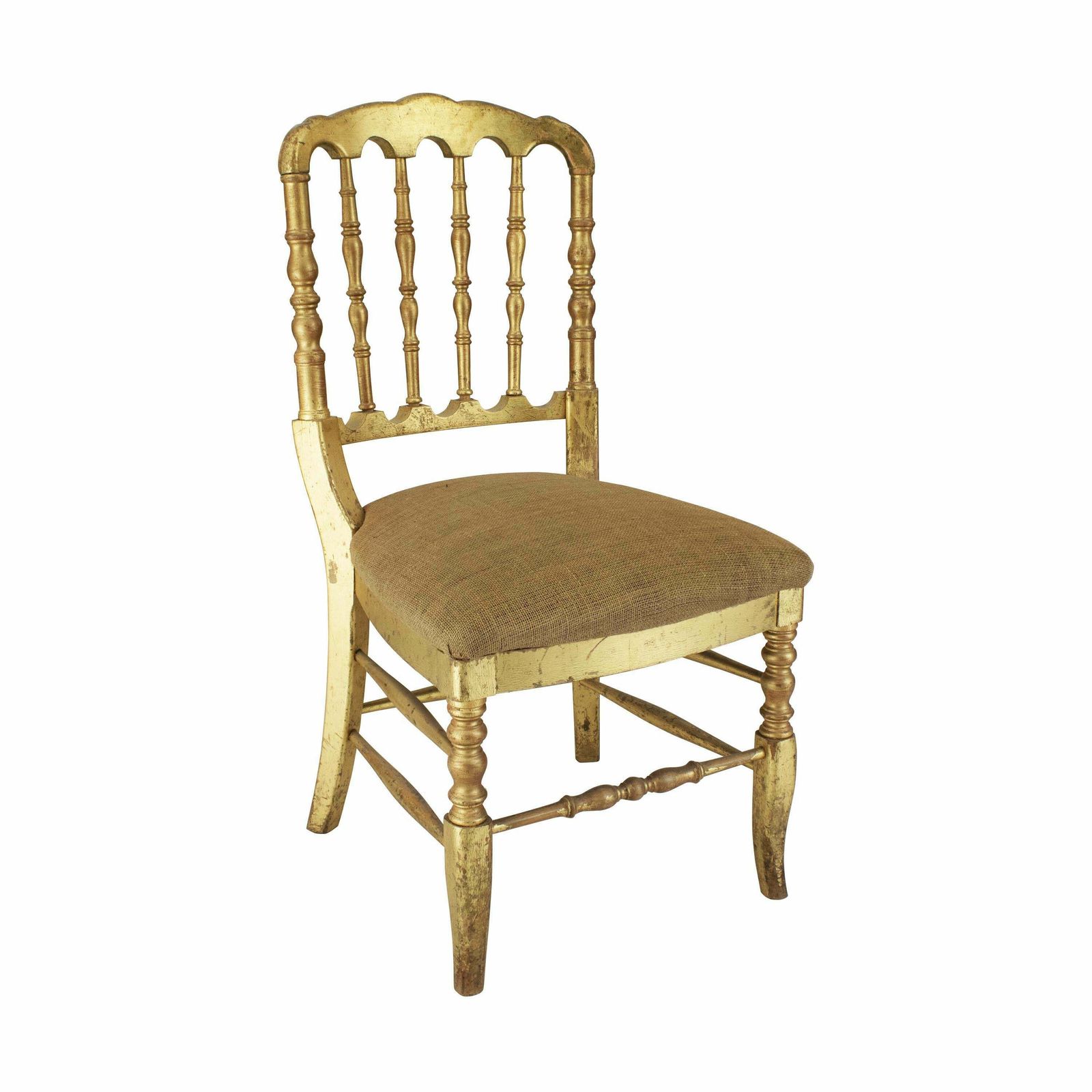 Set Of 12 Gold Leaf Tiffany, Chiavari Style Chairs, France, 1960s photo 2487.0