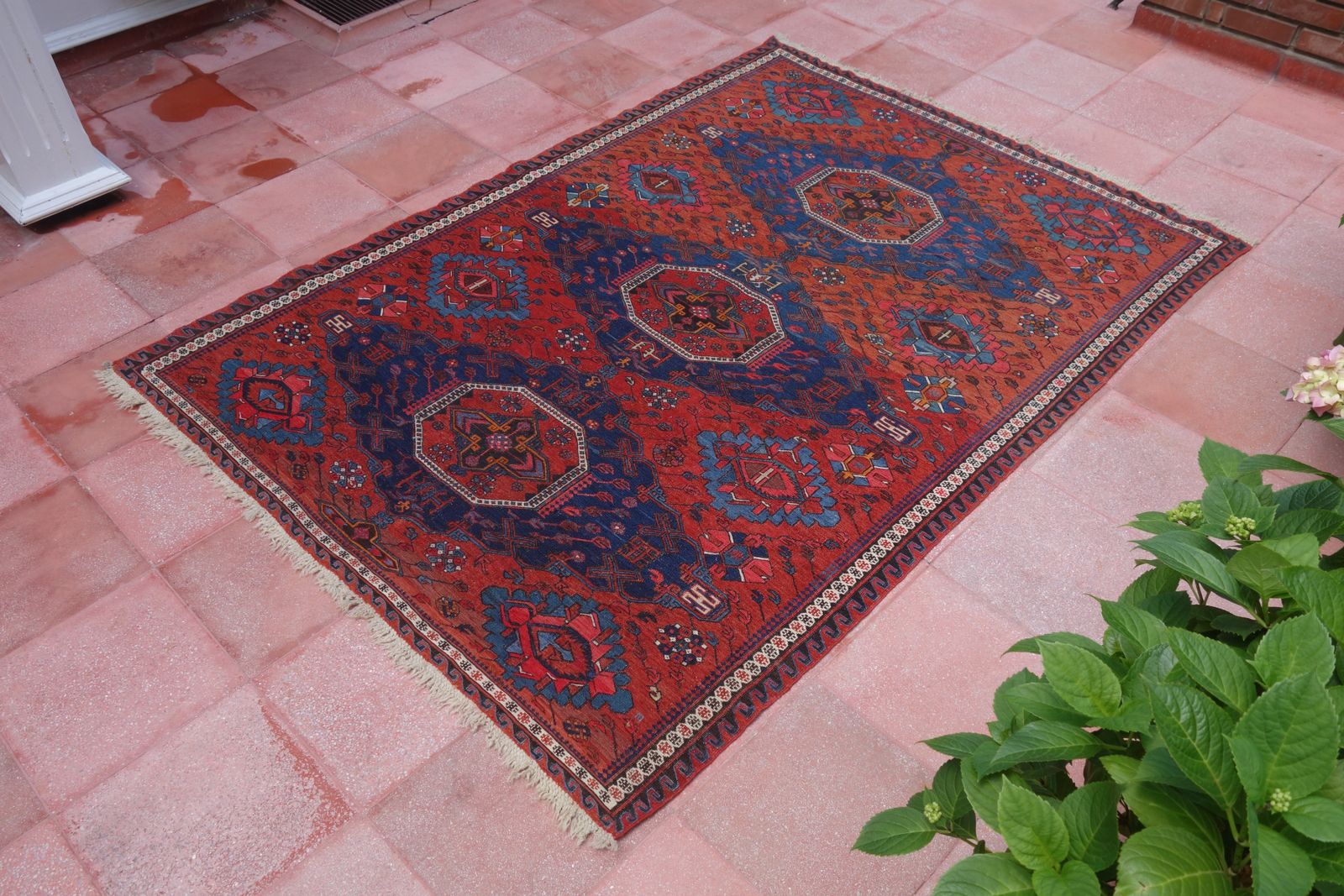 Great Britain With Deliveries Duties Paid | Antique Caucasiana Kuba Soumak Rug Carpet | 201 Cm X 141 Cm | 6'59'' X 4'62'' photo Textiles
