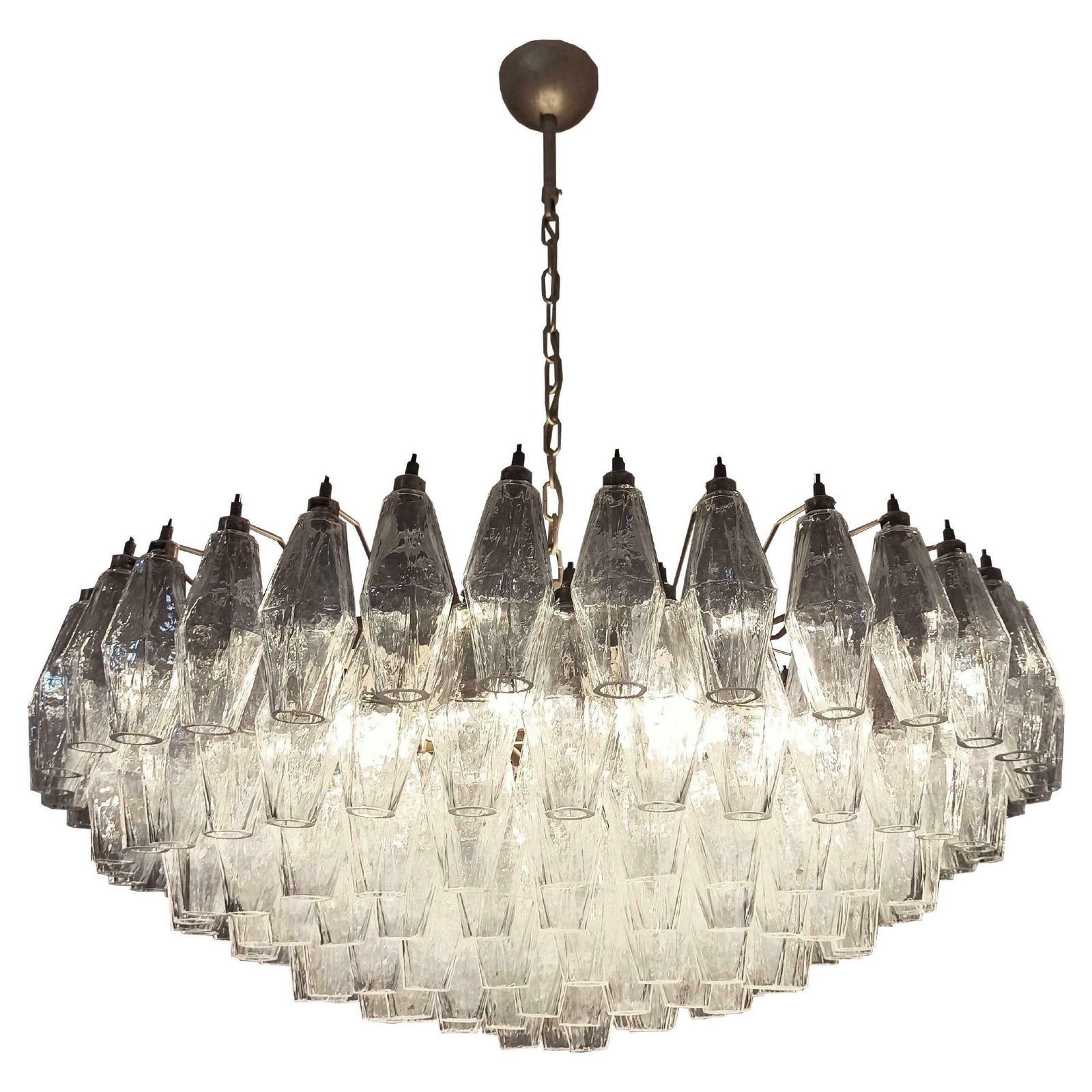 Beautiful Murano Glass Chandelier  185 Iridescent Glasses