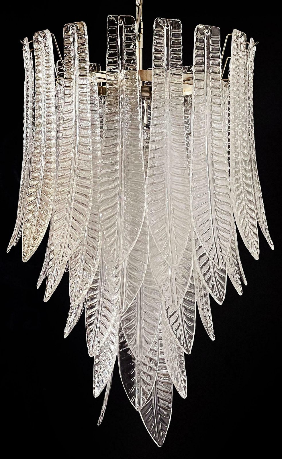 Magnificent Huge Italian Murano Felci Glass Chandeliers  52 Glasses photo for sale
