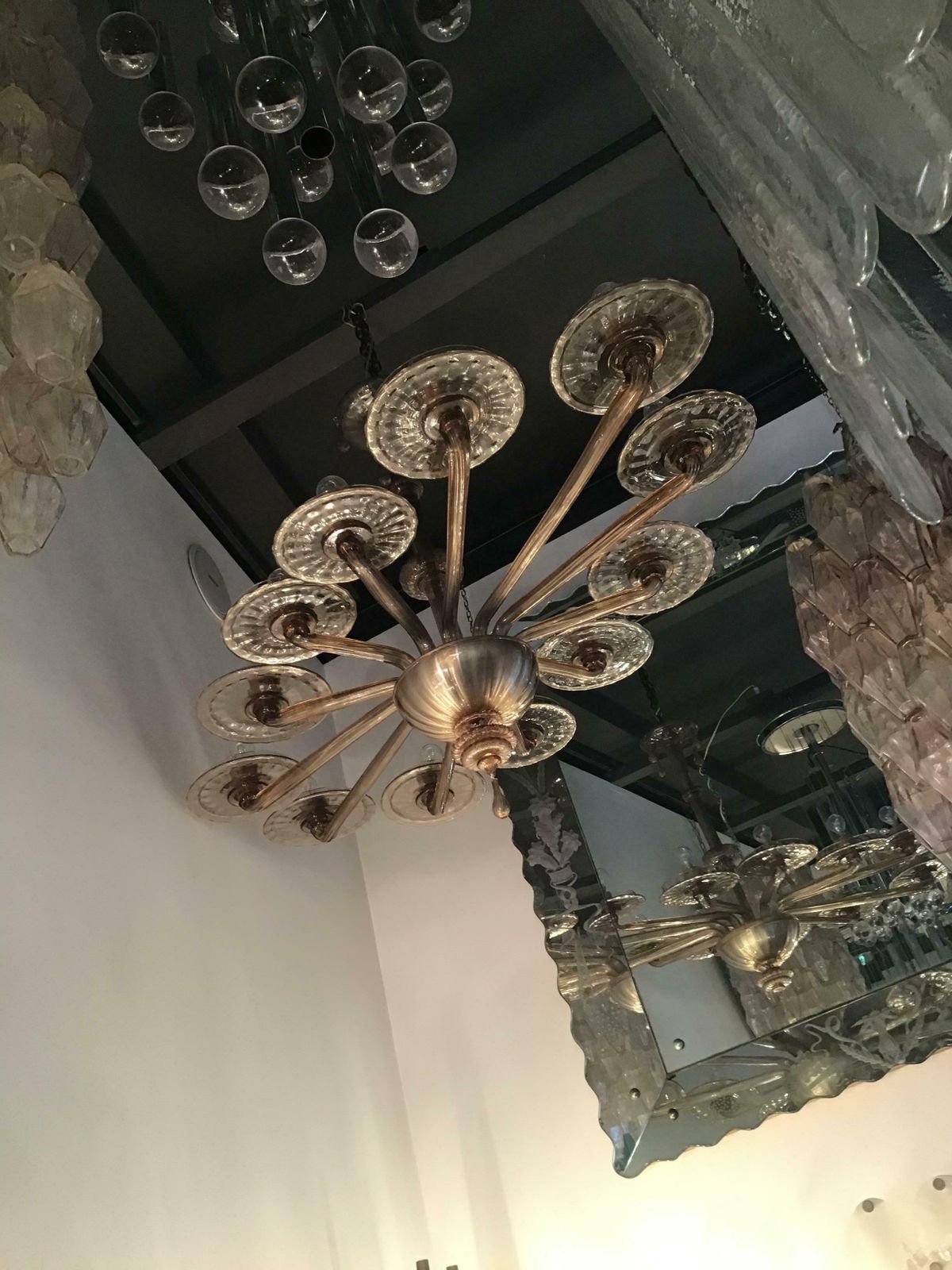 Venini Oval Murano Glass Chandelier 12 Light, 1930, Italy photo 13090.0