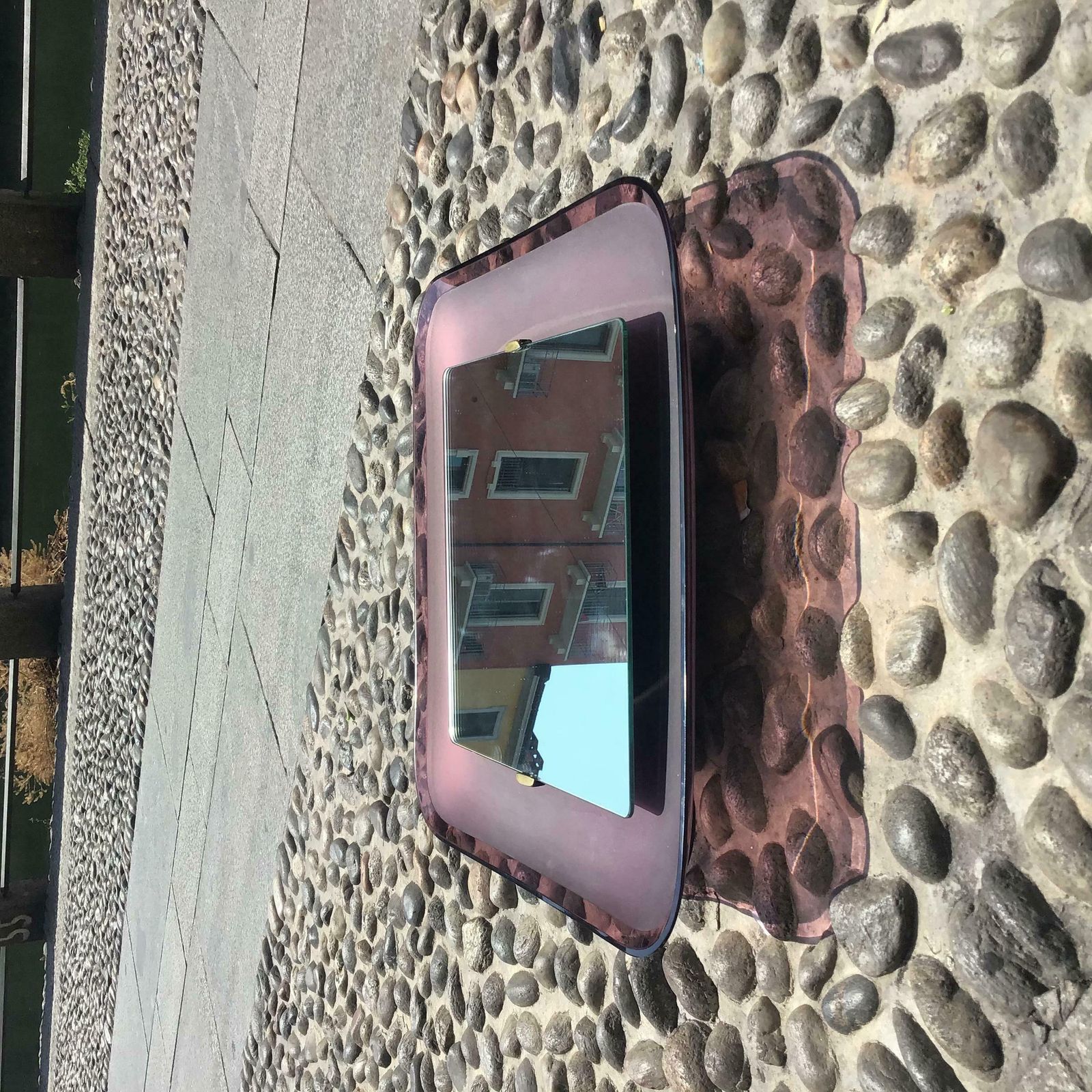 Fontana Arte Backlit Mirror Glass Metal Crome 1950 Italy photo Home Decor