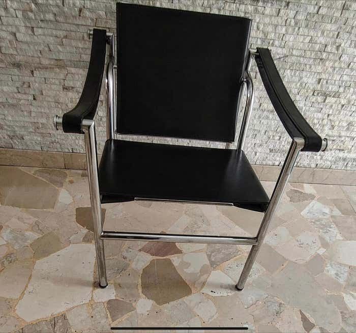 3 Armchairs Mod. Lc 1 1970s Le Corbusier   Cassina  Made In Italy photo buy
