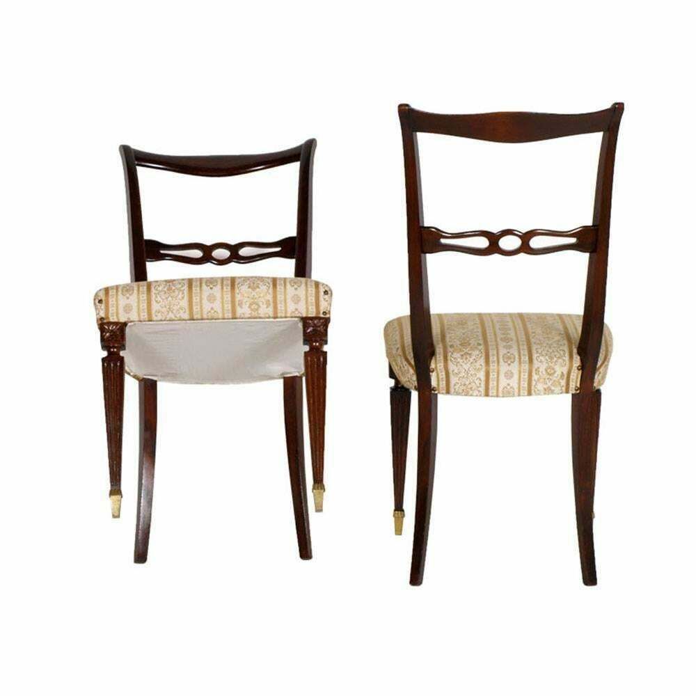Pair Of Early 20th Century Side Chairs In Mahogany , Vittorio Dassi Attributed photo Furniture