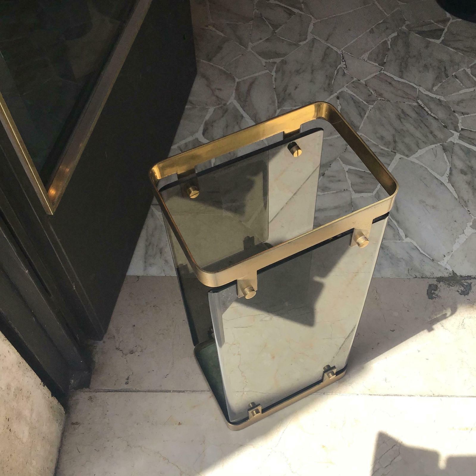 Fontana Arte Umbrella Stand Brass Glass 1955 Italy photo buy