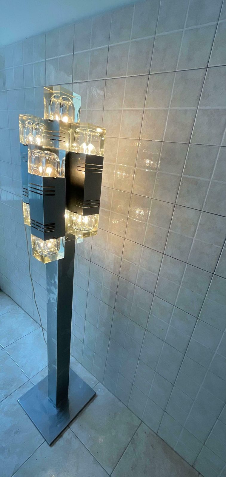 photo for sale Gaetano Scolari   Floor Lamp From The 70s With Murano Glass