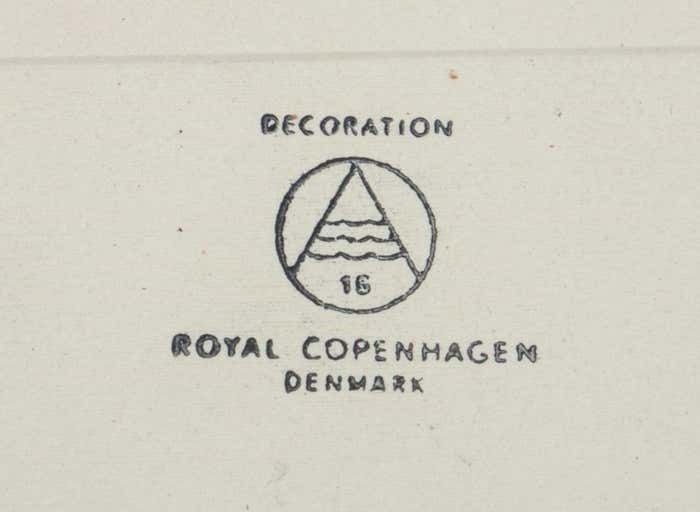Royal Copenhagen, Four Tiles With An Abstract Motif. Mid 20th Century. photo 248.0