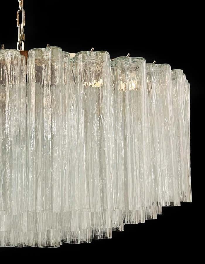 Elegant Murano Glass Chandeliers  101 Clear Tube Glasses photo vinterior