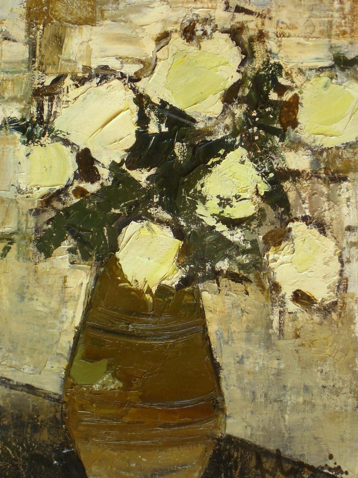 Laimdots Murnieks Flowers / Ships (Two Way) Oil On Canvas