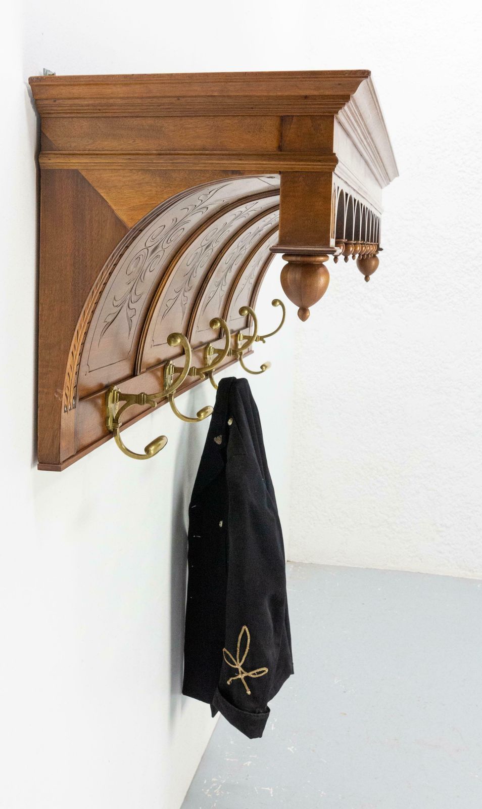 photo for sale French Walnut And Bronze Coat & Hat Rack Louis XIII Style, French, Circa 1900