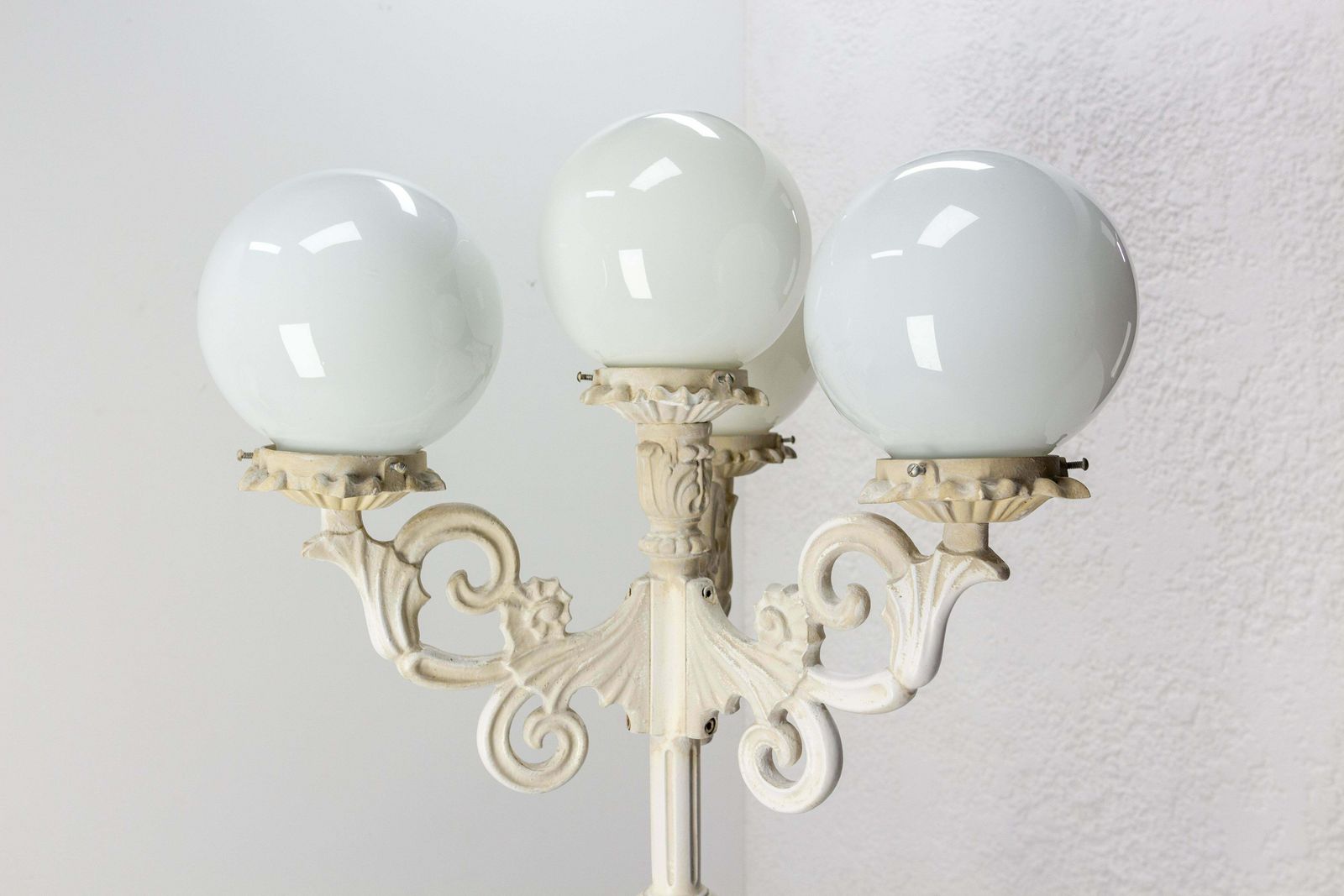 Aluminum Fusion Floor Lamp Street Style Lantern Three Lights, French, Circa 1970 photo 1302.0