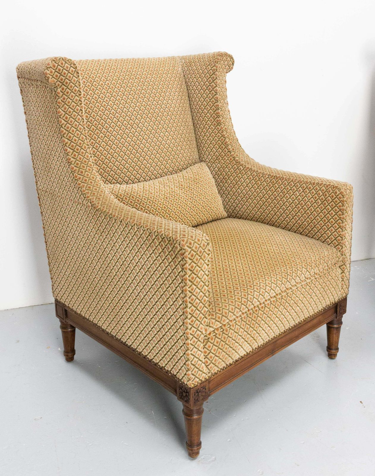 Antique Armchair Fauteuil Napoleon III Upholstery And Beech French 19th Century photo buy