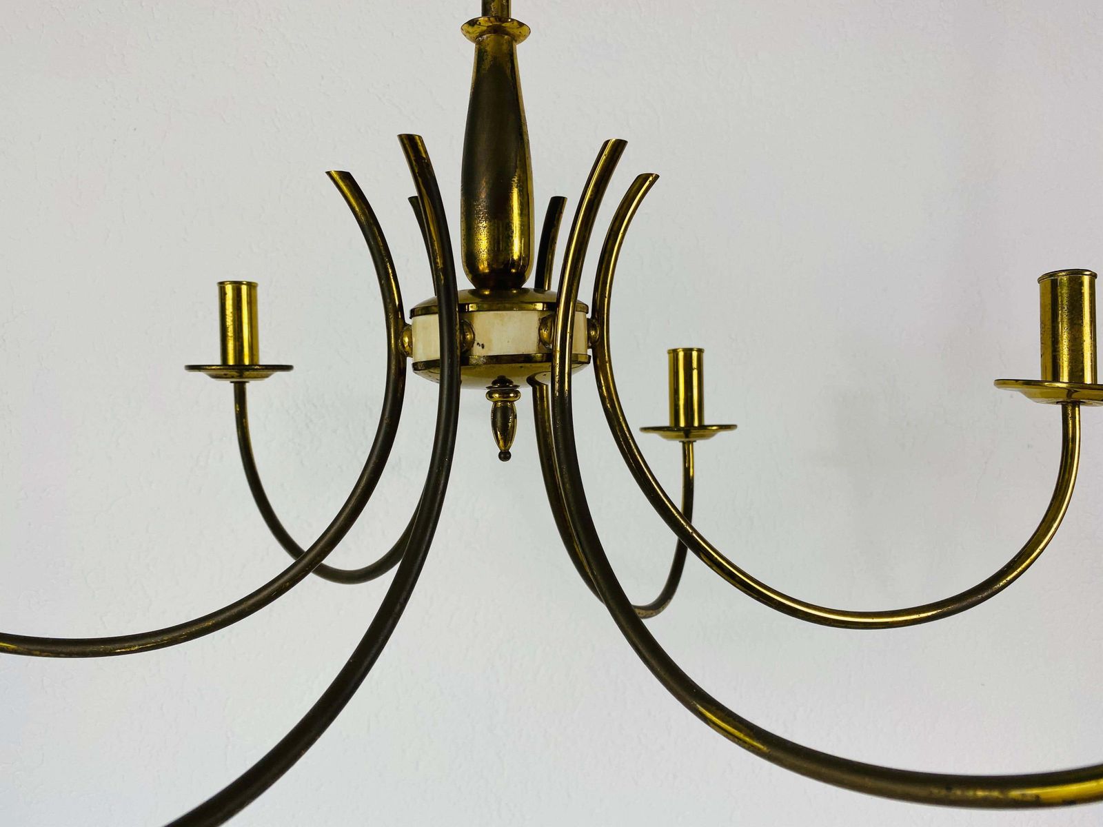 photo furniture Midcentury Brass 6 Arm Sputnik Chandelier, 1960s