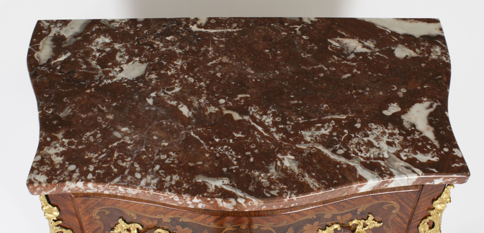 French Louis Revival King Wood Walnut Marquetry Commode 19th Century photo for sale