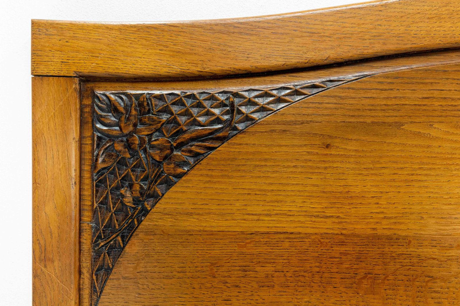 French Oak Bed Typical Of The 20th Mid Century Period, Circa 1960 photo 1563.0