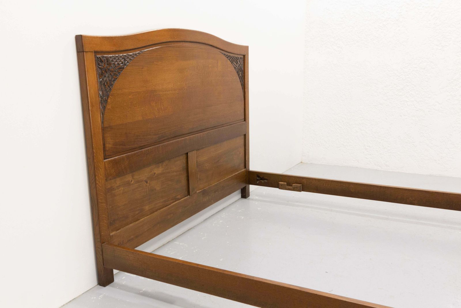 photo furniture French Oak Bed Typical Of The 20th Mid Century Period, Circa 1960