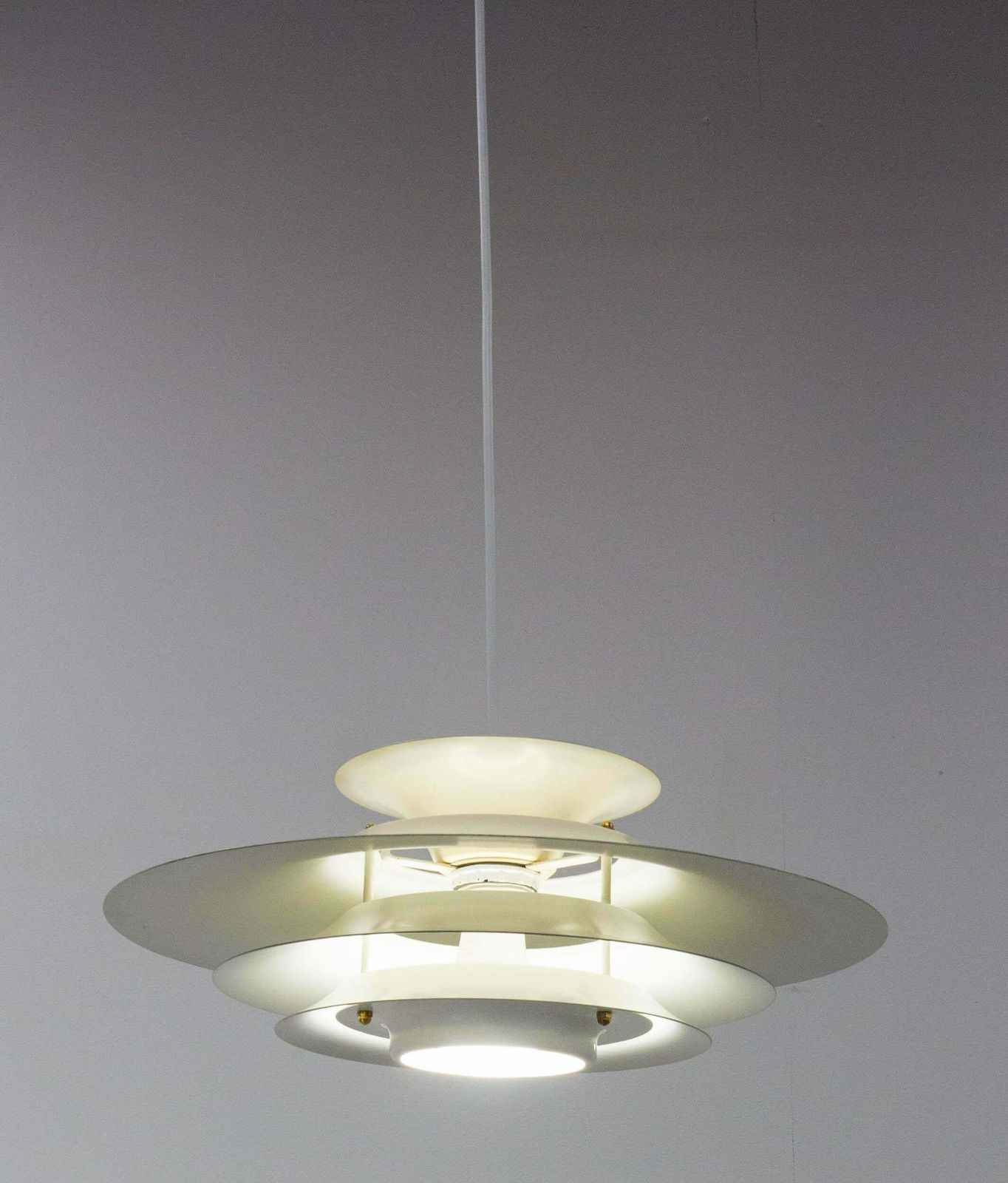 Danish Chandelier Tole Ceiling Pendant Lustre Louis Poulsen C. 1970 photo furniture