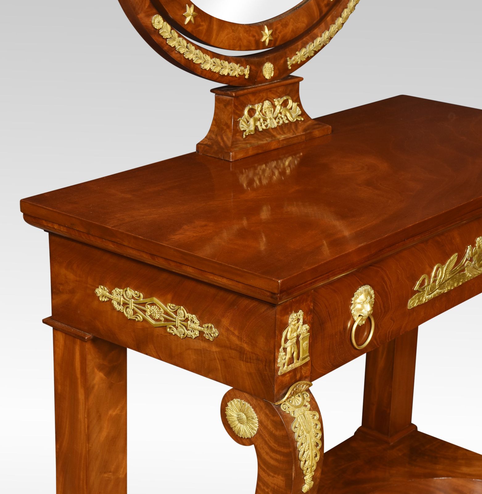 4770.0 19th Century French Empire Mahogany Dressing Table photo