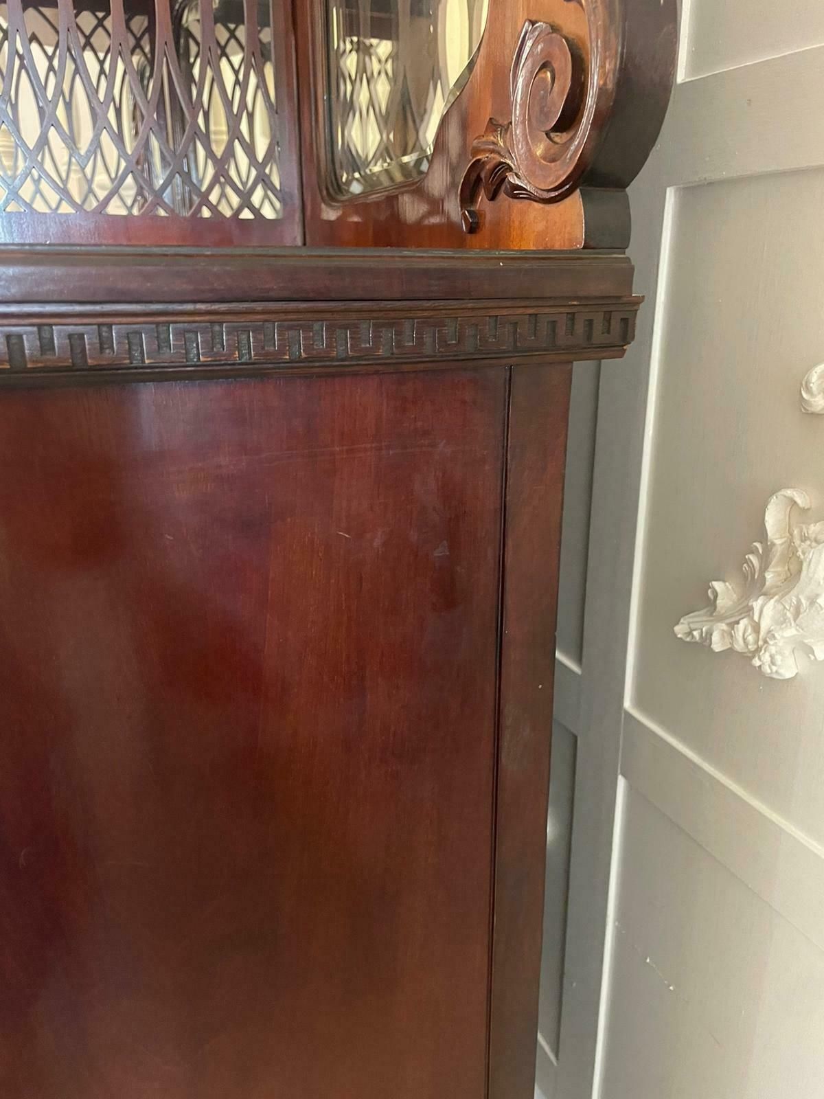 Outstanding Quality Large Antique 19th Century Mahogany Inlaid Satinwood Display Cabinet photo furniture