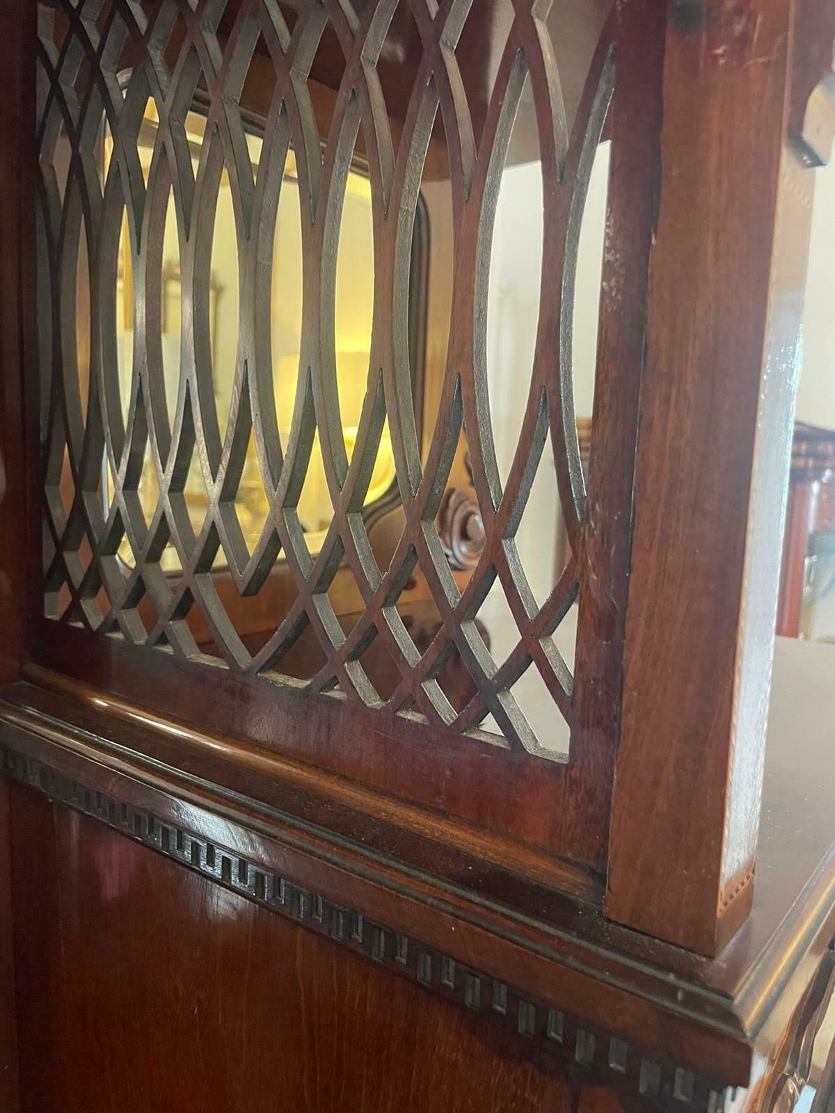 Outstanding Quality Large Antique 19th Century Mahogany Inlaid Satinwood Display Cabinet photo for sale